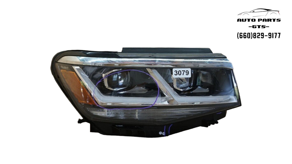 2020-2022 VOLKSWAGEN ATLAS FRONT RIGHT SIDE HEADLIGHT LAMP LED W/ BALLAST OEM