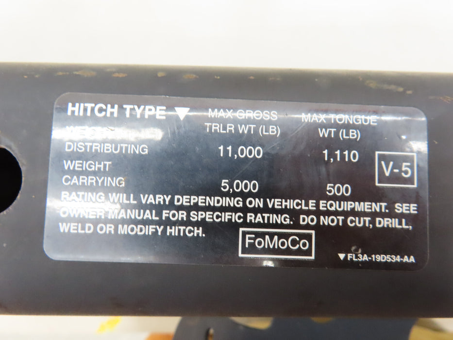 2015-2022 FORD F-150 F150 REAR BUMPER REINFORCEMENT TOW BAR OEM FL3A-19D534-AA