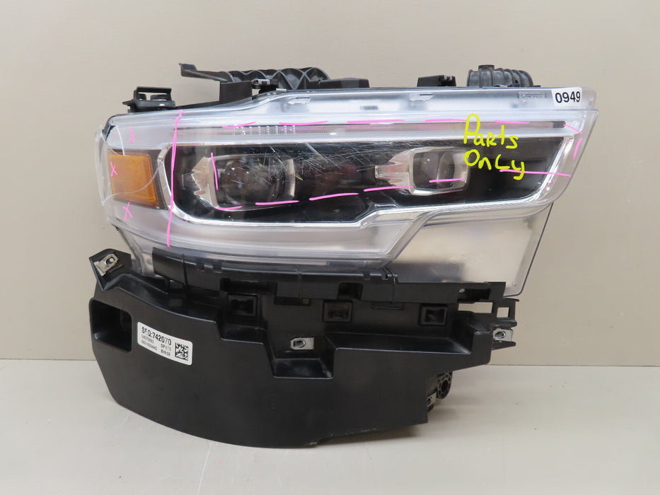 2019 2020 DODGE RAM 1500 LED AFS HEADLIGHT RIGHT PASSENGER SIDE OEM P68316084AG
