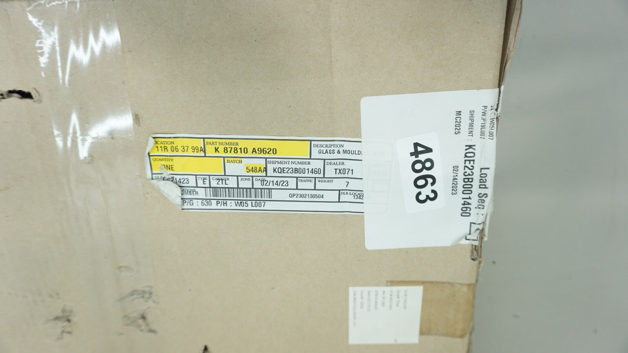 2015-2021 KIA SEDONA REAR LEFT DRIVERS SIDE QUARTER WINDOW GLASS 87810 A9620 OEM