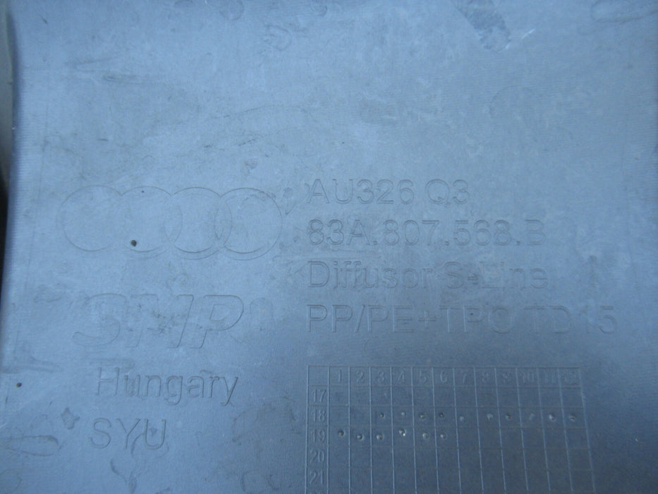 2019-2021 AUDI Q3 S-LINE REAR BUMPER DIFUSSER LOWER SPOILER COVER OEM