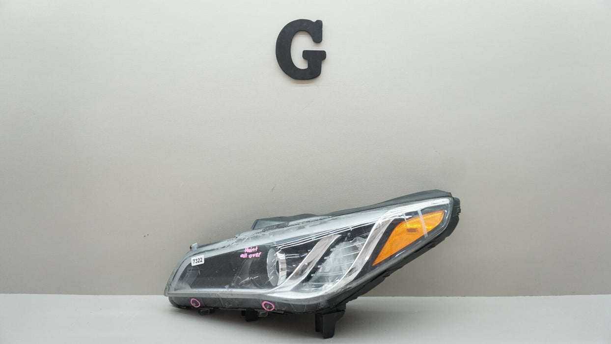 2011-2016 HYUNDAI SONATA FRONT LEFT DRIVERS SIDE HEADLIGHT OEM 11 12 13 14 15 16