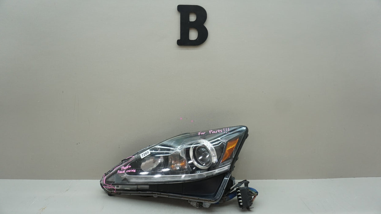 FOR PARTS! 2006-2010 LEXUS IS250 IS350 FRONT LEFT DRIVERS SIDE HEADLIGHT XENON