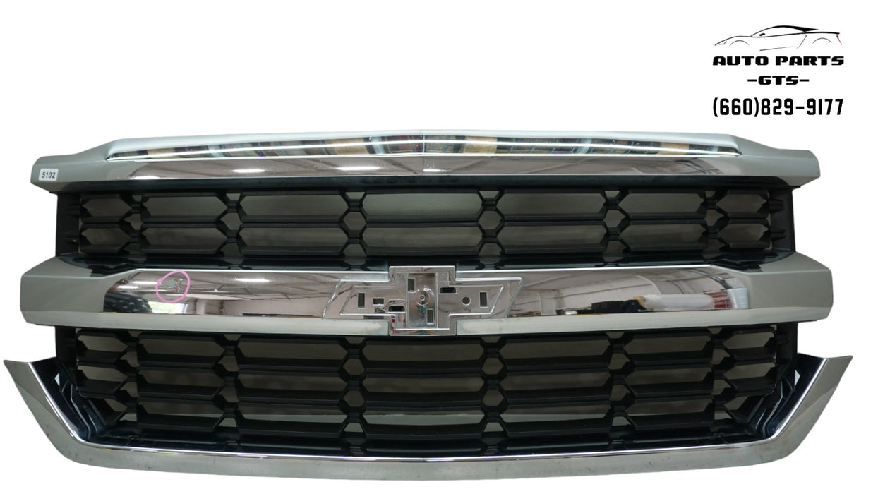 2016-2019 CHEVROLET SILVERADO 1500 FRONT BUMPER CENTER GRILL GRILLE OEM 16 17 18