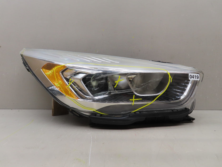 2017-2019 FORD ESCAPE RIGHT PASSENGER HEADLIGHT LAMP HALOGEN OEM GJ54-13W029-BF