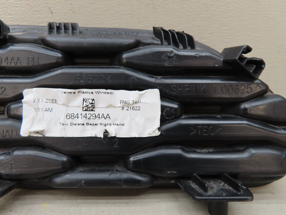 2019-2021 DODGE RAM 1500 FRONT RIGHT PASSENGER TOW HOOK BEZEL COVER OEM