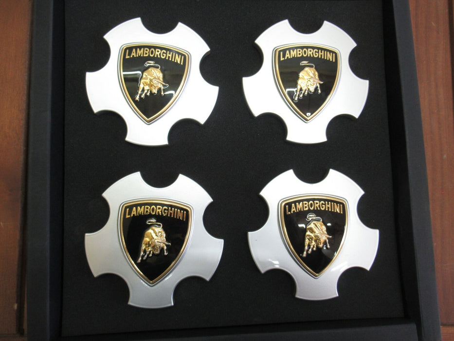 2004-2008 LAMBORGHINI GALLARDO WHEEL RIM CENTER HUB CAP SET OF 4 OEM