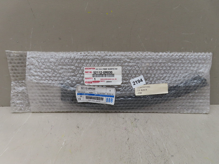 2013-2015 TOYOTA RAV4 FRONT RIGHT BUMPER FLARE ARCH MOLDING OEM 52112-0R030