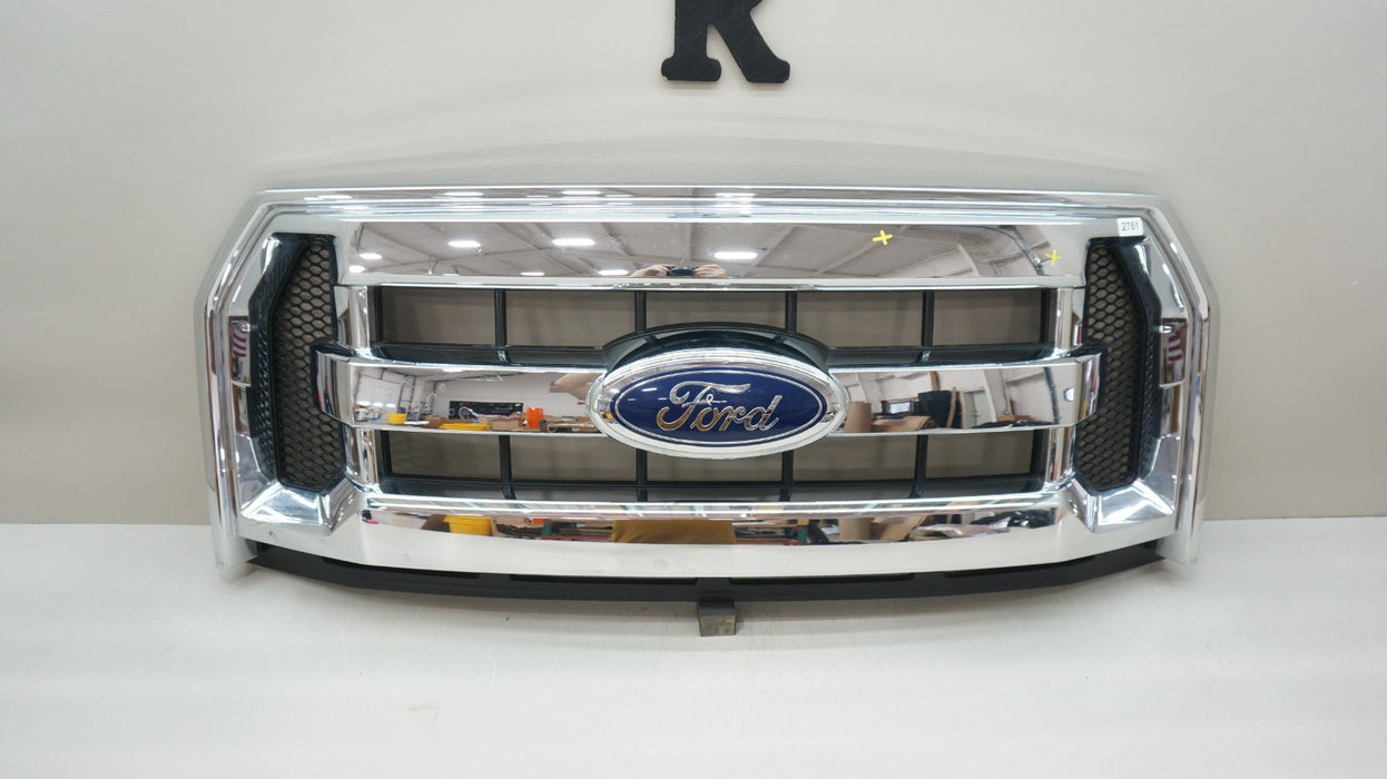 2015-2017 FORD F150 XLT FRONT BUMPER RADIATOR GRILLE OEM FL34-8200-DBW