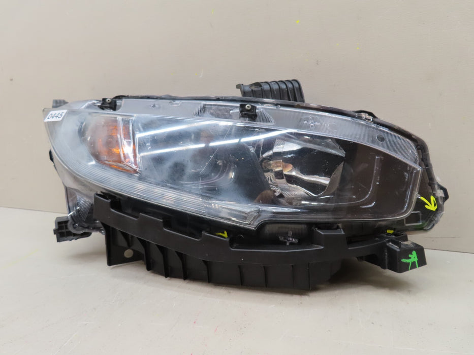 2016-2018 HONDA CIVIC FRONT RIGHT PASSENGER HEADLIGHT LIGHT LAMP HALOGEN OEM