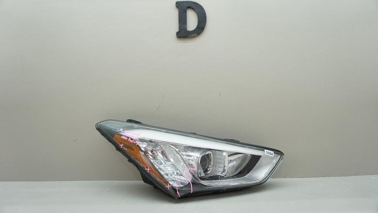 2013-2016 HYUNDAI SANTA FE FRONT PASSENGER SIDE HEADLIGHT HALOGEN OEM 14 15