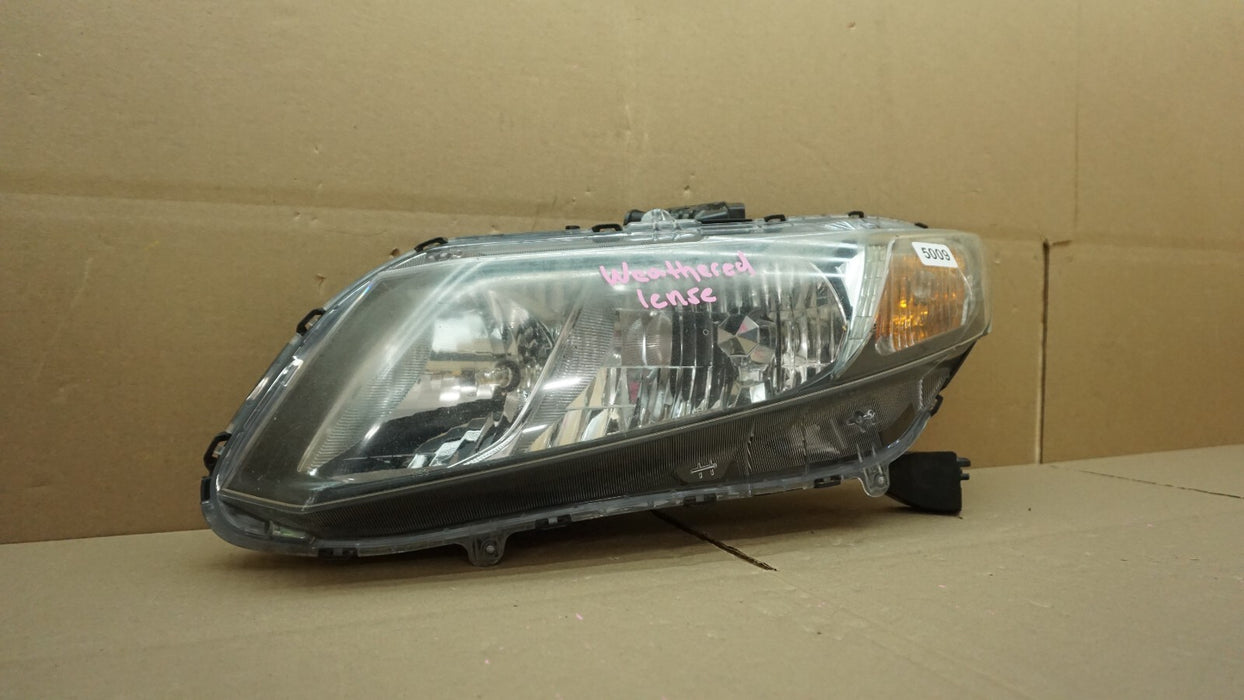 2012-2015 HONDA CIVIC FRONT LEFT DRIVER'S SIDE HEADLIGHT HALOGEN OEM 12 13 14 15