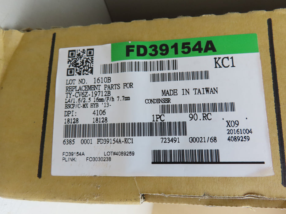 2013-2016 FORD ESCAPE FRONT A/C CONDENSER 1.6L/2.5L OEM AFTERMARKET