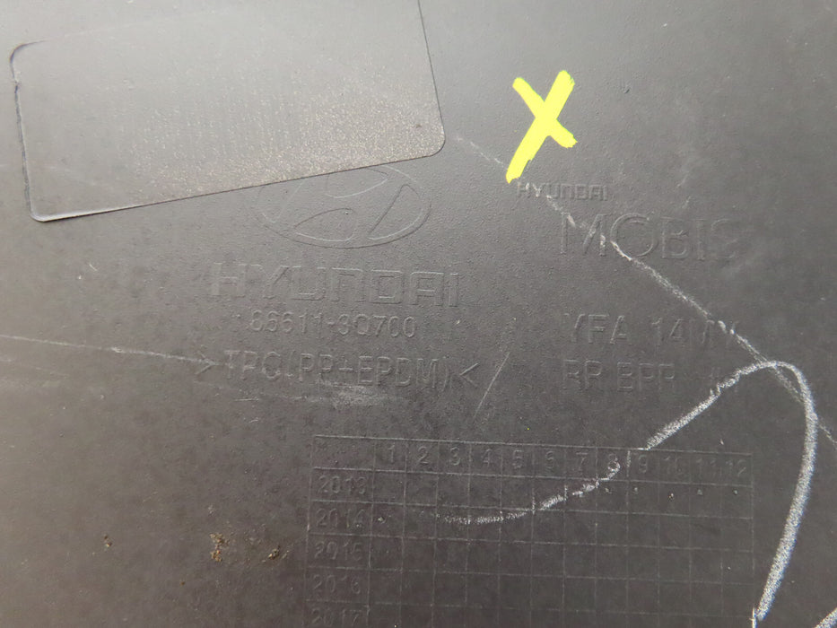 2014 HYUNDAI SONATA REAR BUMPER COVER OEM 866113Q700