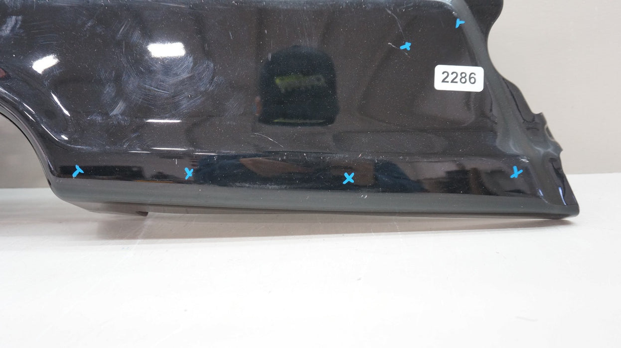 2021-2025 FORD F-150 REAR LEFT DRIVERS SIDE BUMPER END CAP W/ SENSOR HOLE OEM