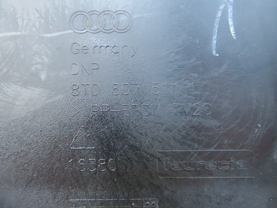13-17 AUDI 8T A5 S5 COUPE REAR BUMPER COVER 8T0807511L OEM