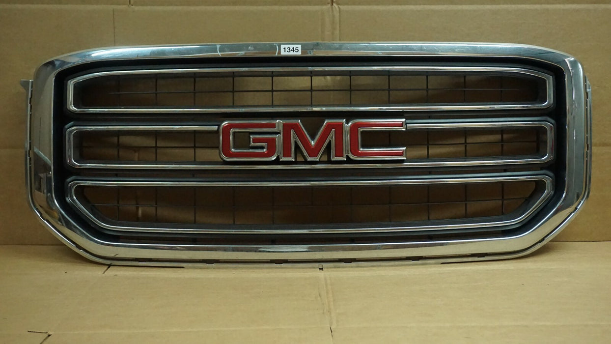 2015-2018 GMC YUKON BASE FRONT UPPER GRILLE CHROME PANEL 22936421 OEM