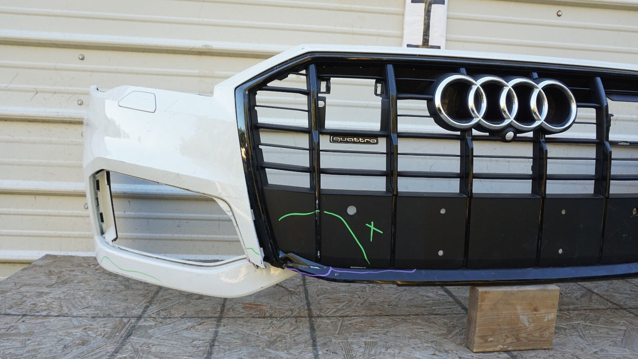 2017-2019 AUDI Q7 QUATTRO FRONT BUMPER COVER PANEL W/ GRILLE 4M0853651 OEM