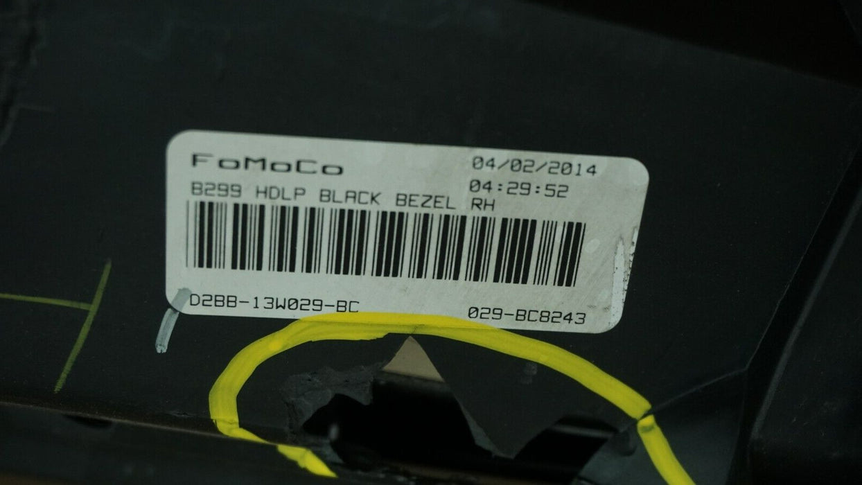 2014-2017 FORD FIESTA RIGHT PASSENGER SIDE HEADLIGHT HALOGEN OEM D2BB13W029BC