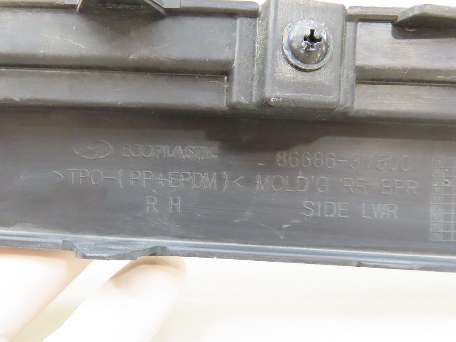 2009-2014 HYUNDAI GENESIS REAR RIGHT PASSENGER LOWER BUMPER COVER MOULDING  OEM