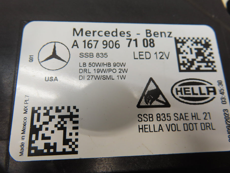 2024 2025 MERCEDES-BENZ GLE C-CLASS FRONT LEFT DRIVER SIDE HEADLIGHT LED OEM