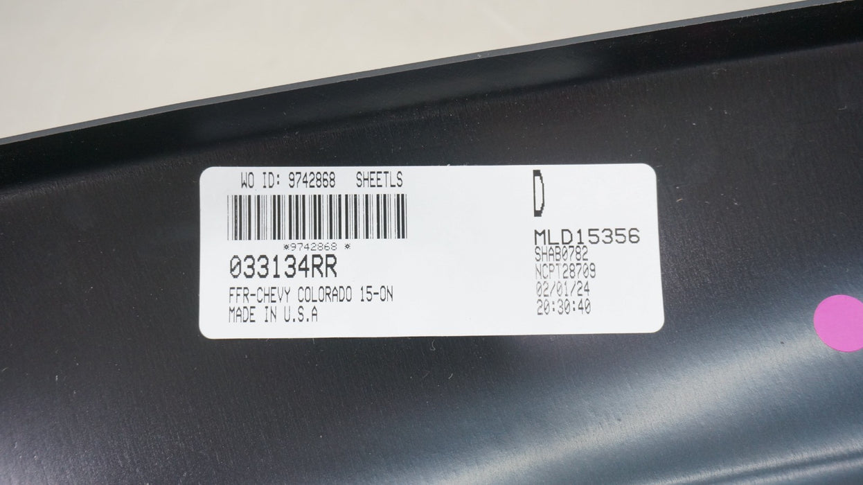 2015-2022 CHEVROLET COLORADO REAR RIGHT SIDE FENDER FLARE AFTERMARKET