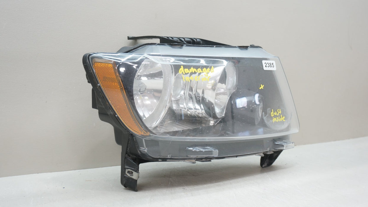 2011-2013 JEEP GRAND CHEROKEE FRONT RIGHT HALOGEN BLACK HEADLIGHT OEM