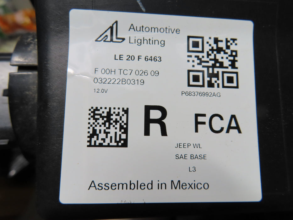 2021 2022 2023 JEEP GRAND CHEROKEE FRONT RIGHT PASSENGER FULL LED OEM