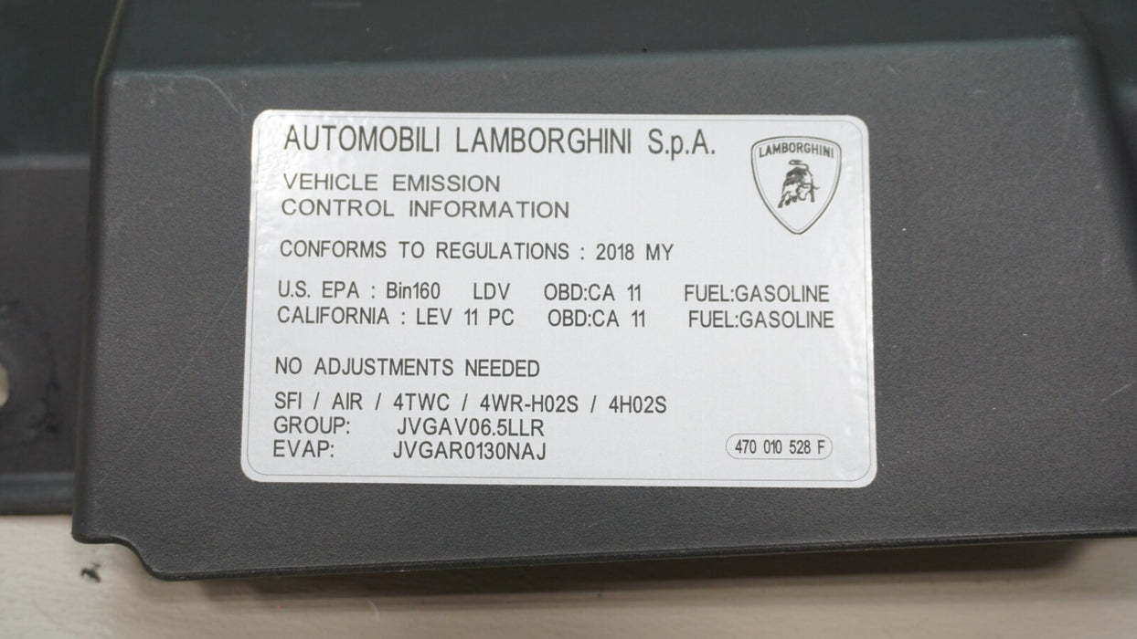 LAMBORGHINI AVENTADOR LP700 AESTHETIC HEAT ENGINE BAY COVER OEM 470103724