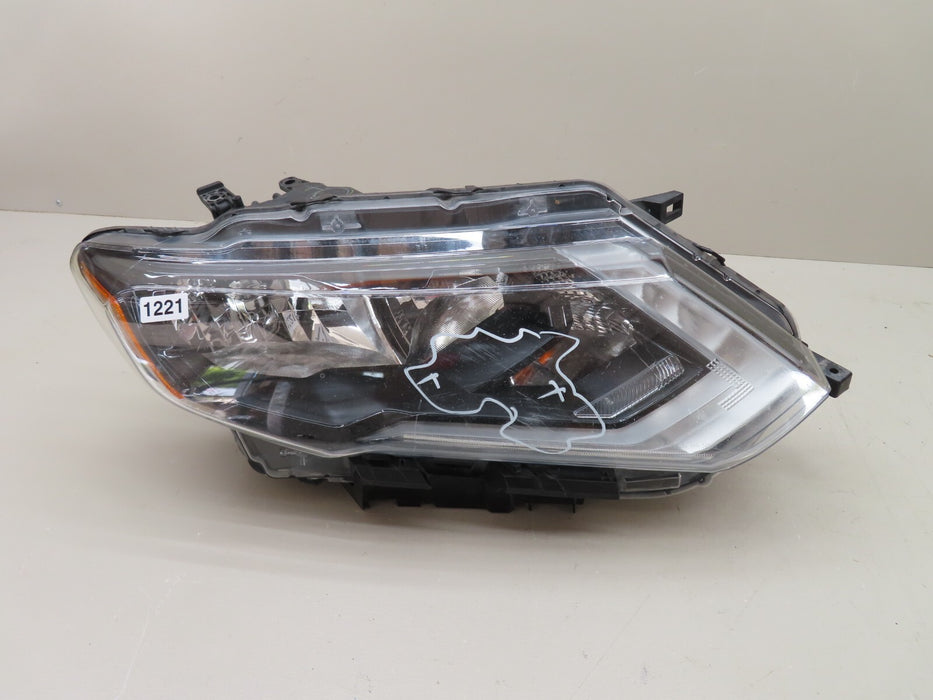 2017 - 2019 NISSAN ROGUE FRONT RIGHT PASSENGER SIDE HEADLIGHT HALOGEN W/LED OEM