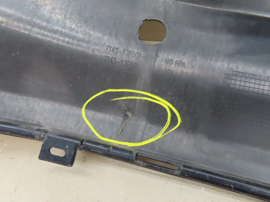 2007-2010 FORD EDGE SUV REAR BUMPER COVER PANEL W/ SENSOR HOLE OEM 7T43-17F001
