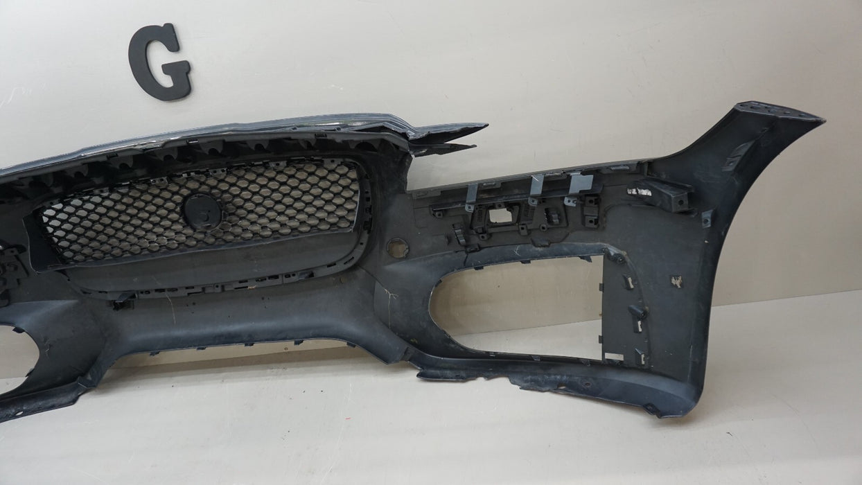 2016-2017 JAGUAR XF S FRONT BUMPER COVER PANEL W/ GRILLE GRILL OEM GX6M-17F003