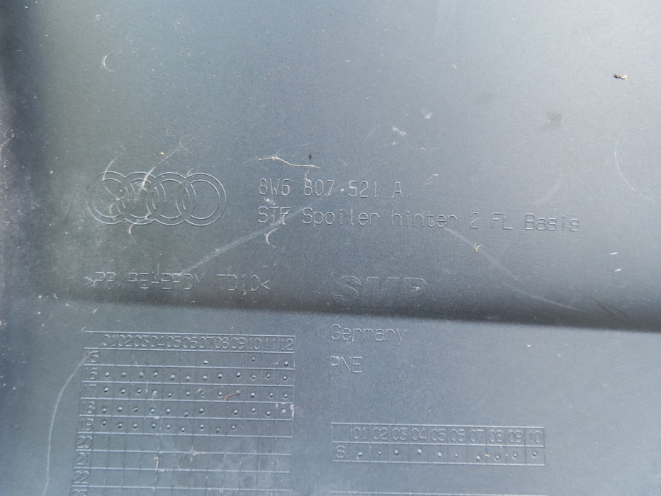 2018-2019 AUDI A5 QUATTRO 2DR COUPE REAR BUMPER COVER PANEL OEM 8W6807385