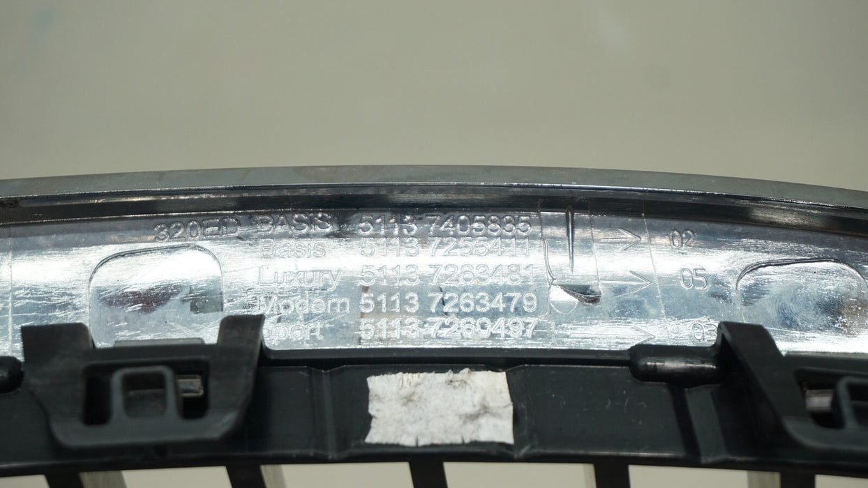 2012-2019 BMW 3 SERIES F30 F35 FRONT LEFT KIDNEY GRILLE OEM 51137405835