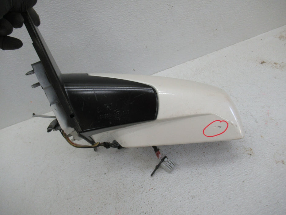 2008-2014 CADILLAC CTS FRONT LEFT DRIVER SIDE DOOR REAR VIEW MIRROR WHITE OEM