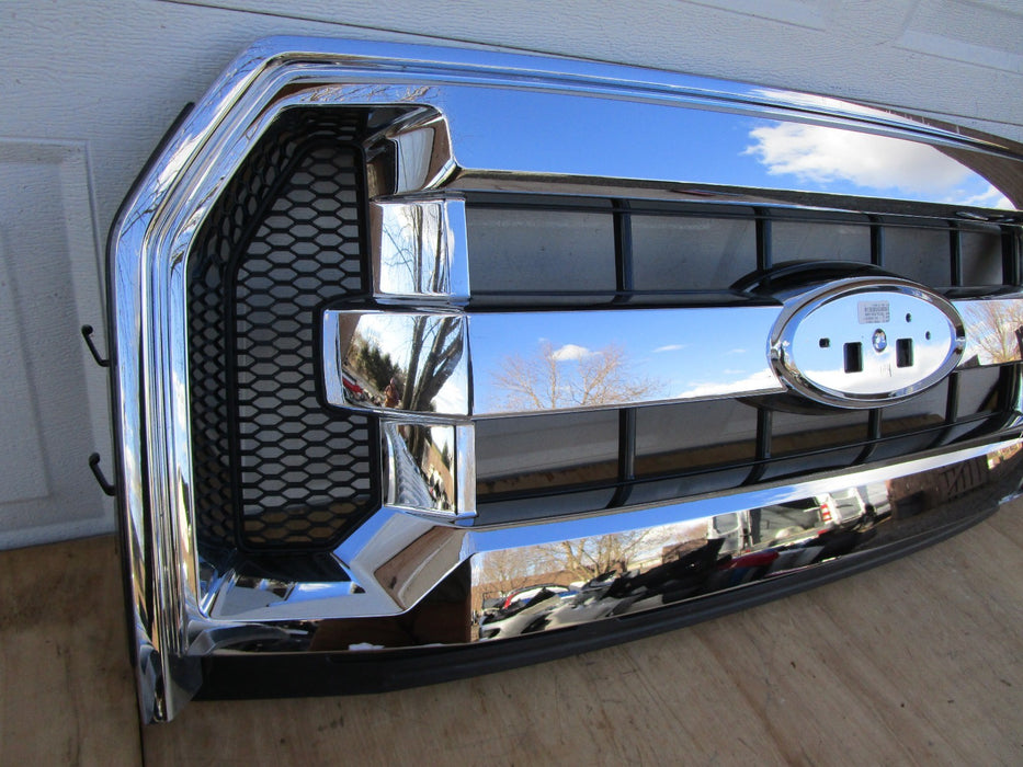 15 16 17 FORD F-150 FRONT MESH CHROME GRILL GRILLE WITHOUT EMBLEM OEM