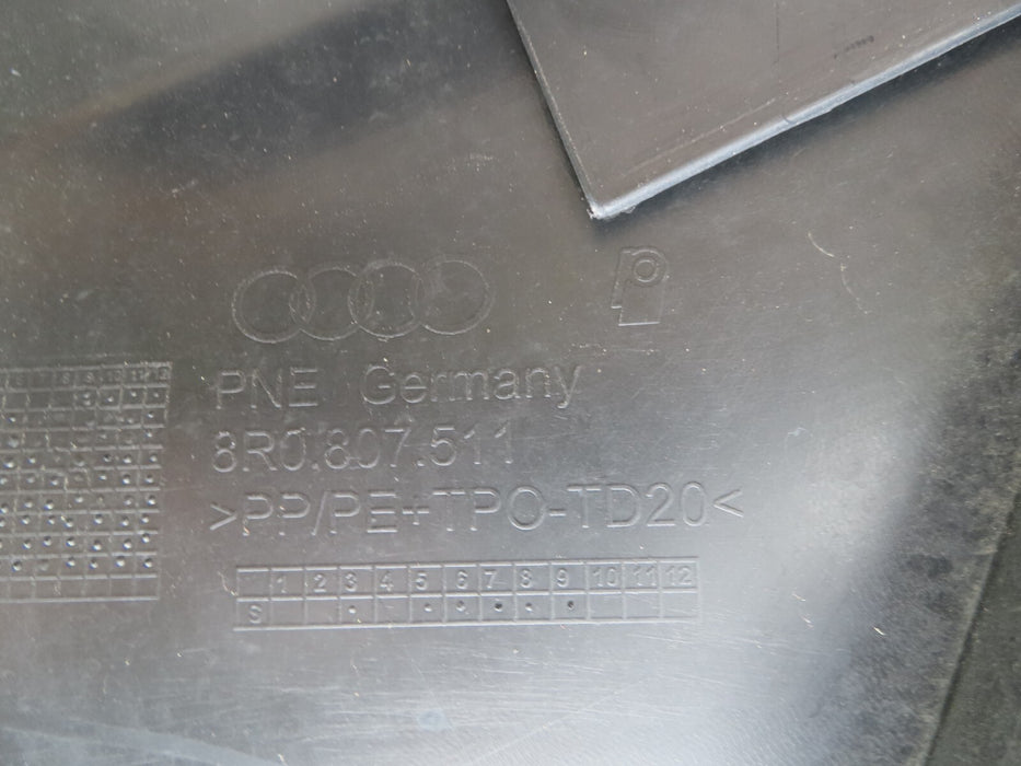 2009-2012 AUDI Q5 SUV REAR BUMPER COVER PANEL W/ LOWER SPOILER OEM 8R0807511