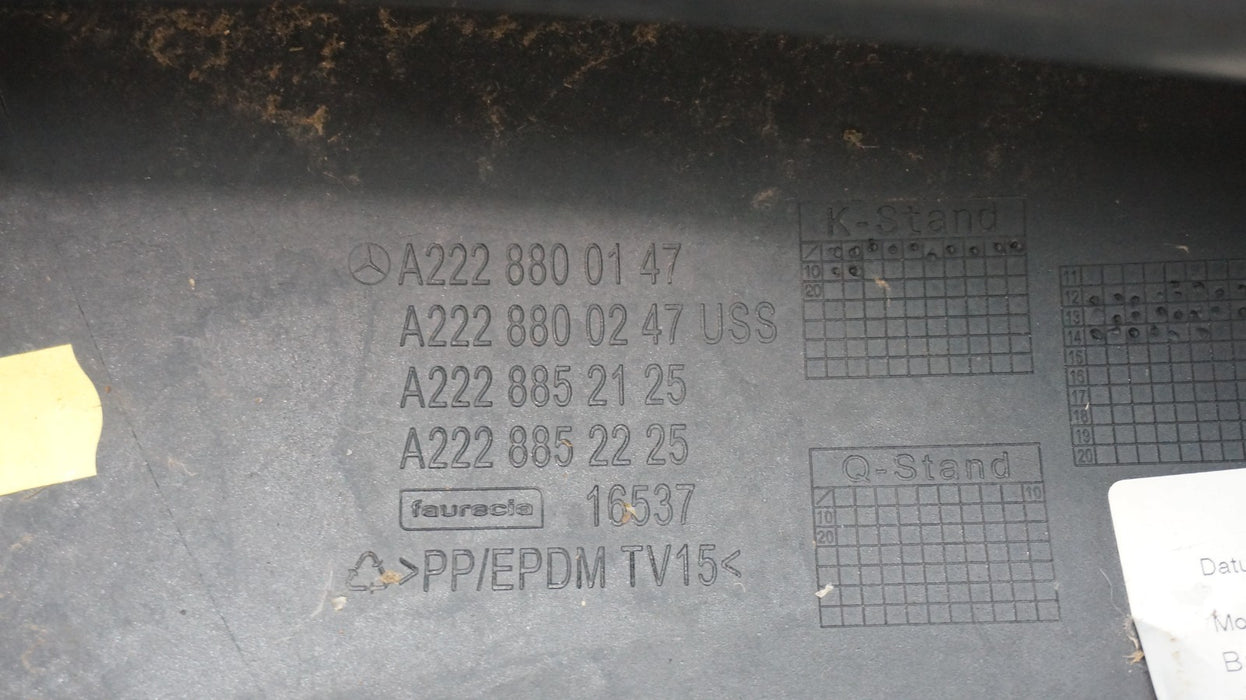 2014-2017 MERCEDES BENZ S550 FRONT BUMPER COVER PANEL OEM A2228800147