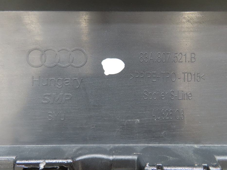 2019-2020 AUDI Q3 S-LINE REAR LOWER BUMPER COVER VALANCE PANEL OEM 83A807521B