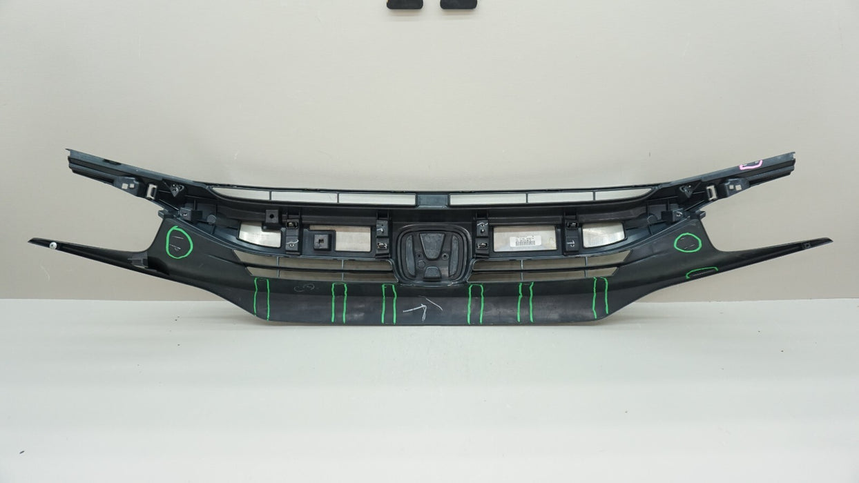 2016-2019 HONDA CIVIC FRONT UPPER GRILL GRILLE OEM 71125-TBA-AO1-M1 16 17 18 19