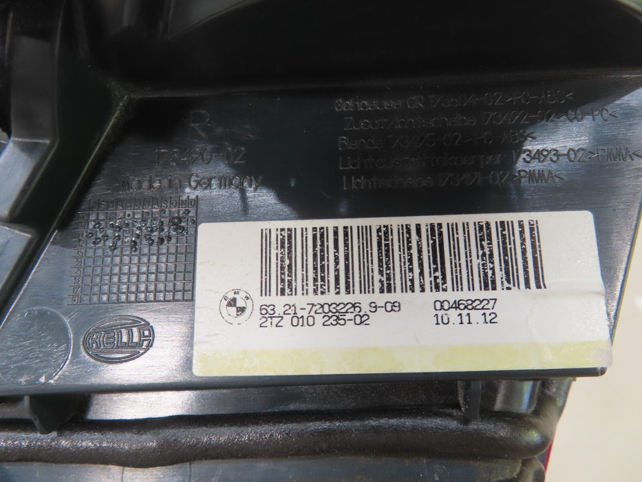 2011-2013 BMW 528I 535I 550I REAR RIGHT PASSENGER SIDE INNER TAIL LIGHT OEM