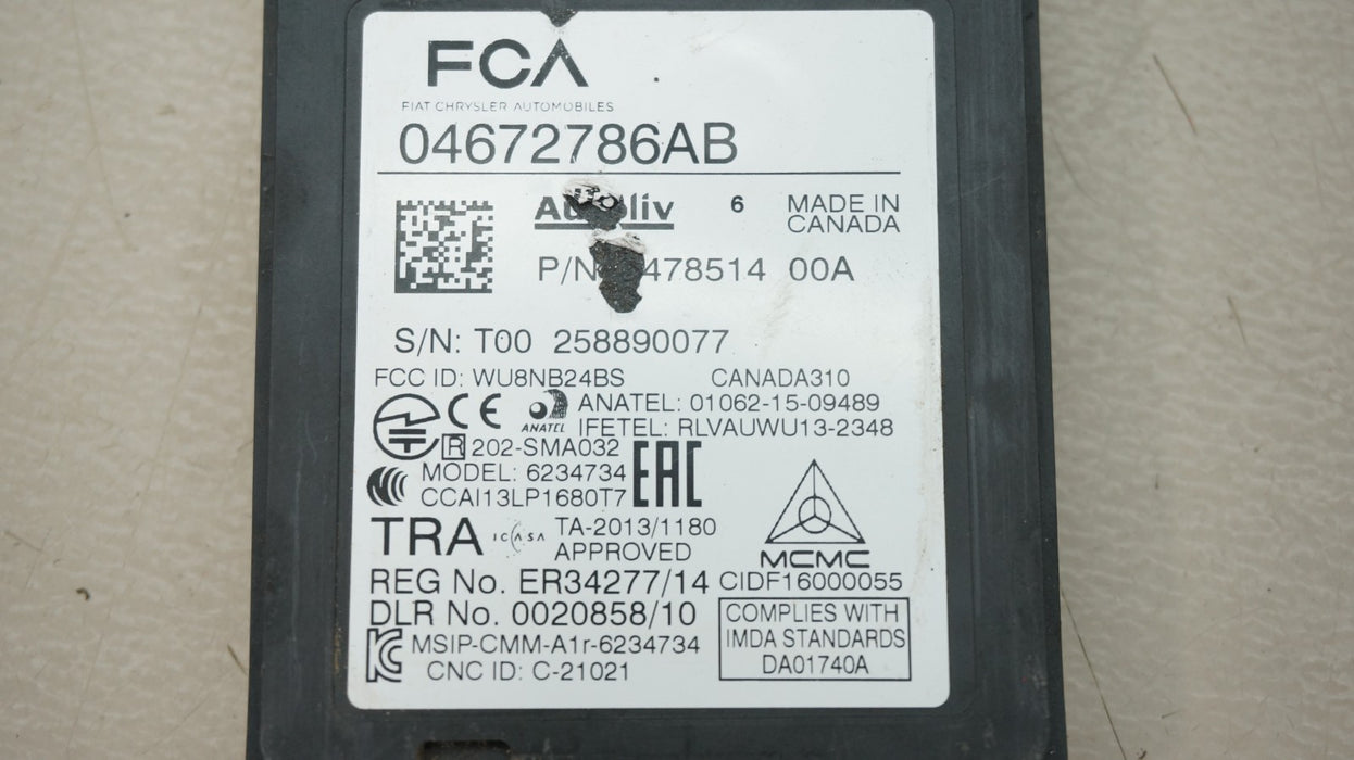 2017-2025 CHRYSLER PACIFICA REAR RIGHT PASSENGER SIDE RADAR UNIT 6478514 OEM