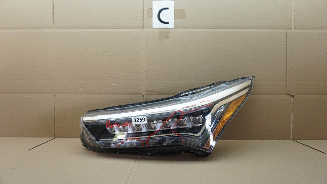 2019-2021 ACURA RDX FRONT LEFT DRIVER SIDE HEADLIGHT HEADLAMP LED PARTS ONLY OEM