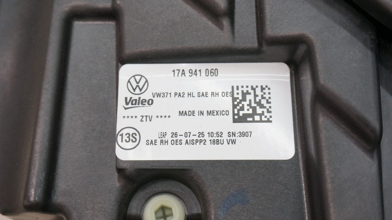 2025-2026 VOLKSWAGEN JETTA FRONT RIGHT PASSENGER SIDE LED HEADLIGHT OEM