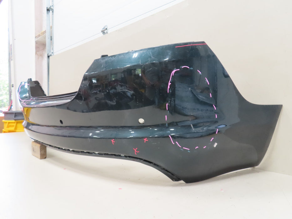 2012-2015 JAGUAR XF REAR BUMPER COVER PANEL W/ SENSOR HOLE OEM 8X23-17D781-AD