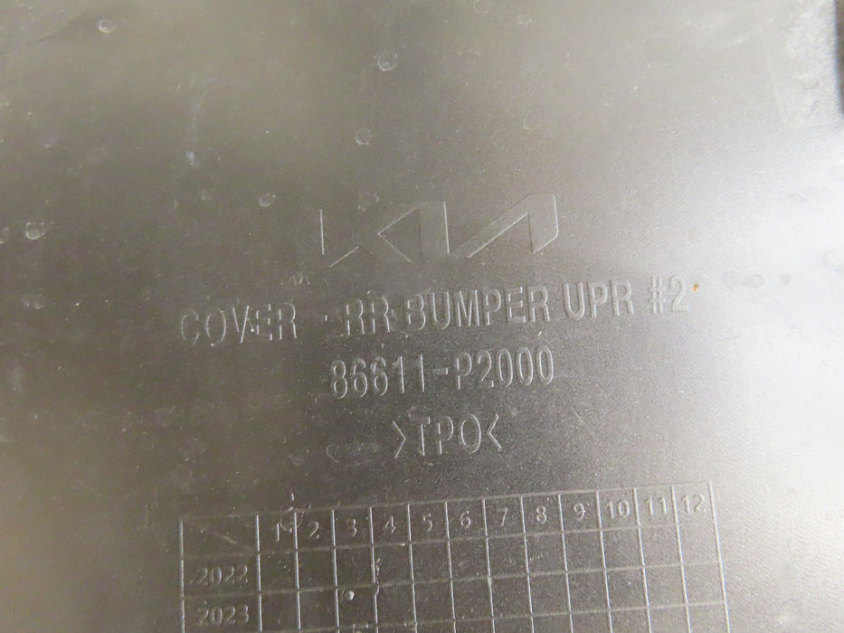 2021 2022 2023 KIA SORENTO REAR UPPER BUMPER COVER OEM 86611-P2000