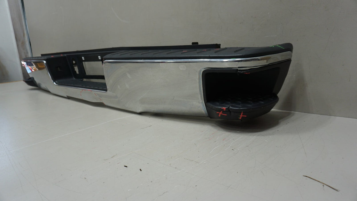 2014-2019 GMC SIERRA SILVERADO 1500 REAR BUMPER METAL COVER FACTORY CHROME OEM