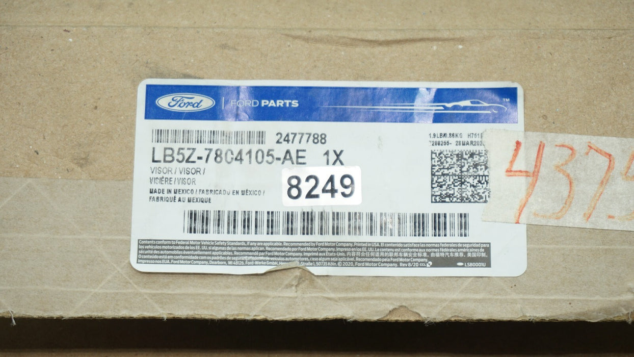 2020-2024 FORD EXPLORER LEFT DRIVER SIDE SUN VISOR OEM LB5Z-7804105-AE