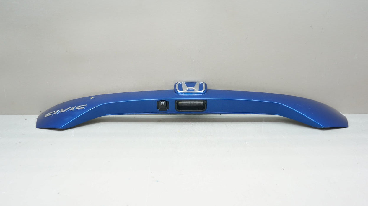 2016-2021 HONDA CIVIC REAR TRUNK LID MOLDING TRIM WITH CAMERA OEM 74890-TBAA-A1