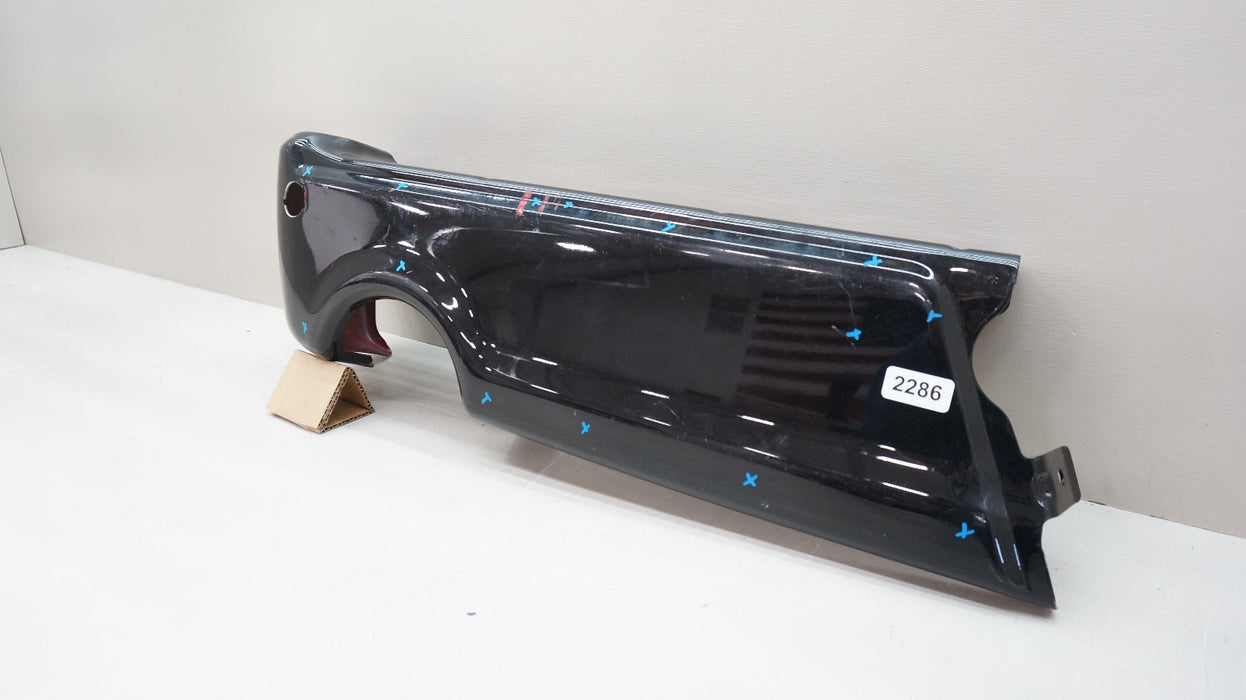 2021-2025 FORD F-150 REAR LEFT DRIVERS SIDE BUMPER END CAP W/ SENSOR HOLE OEM